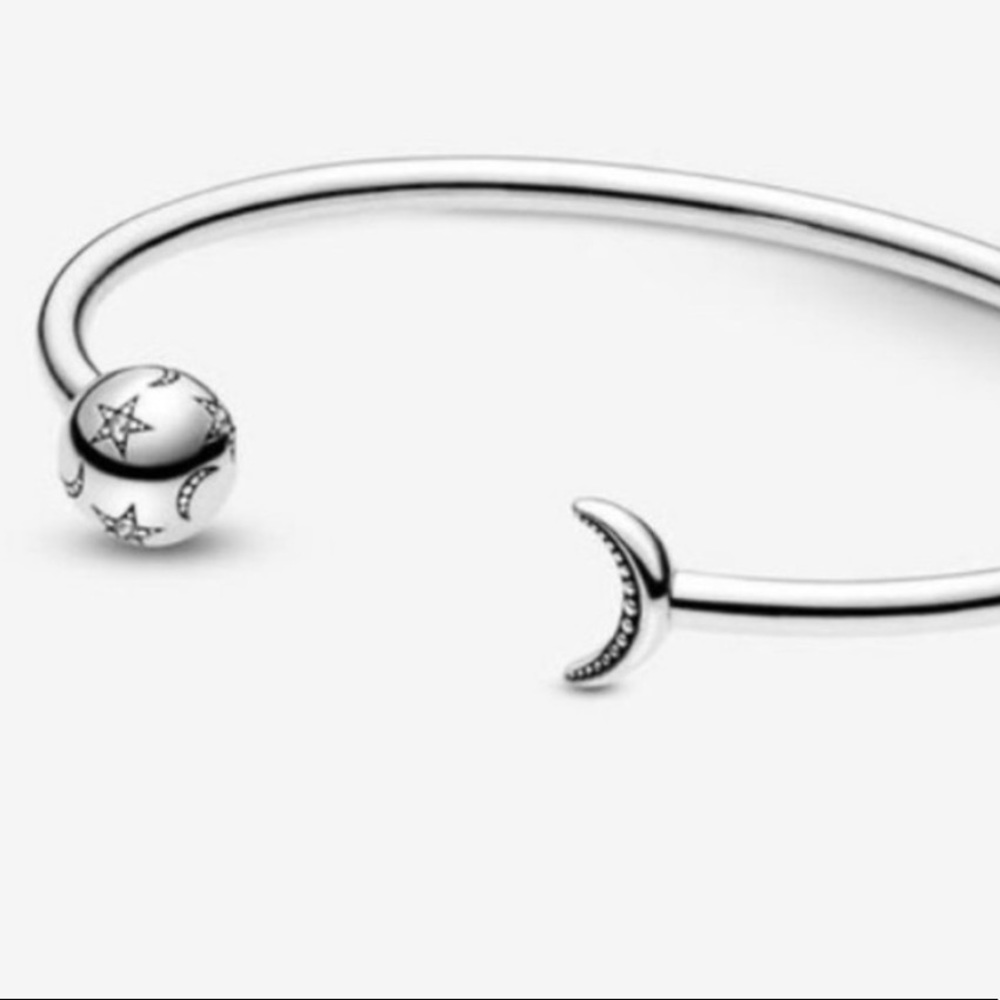 Pandora Moon Star Cuff Bangle - Picture 4 of 4